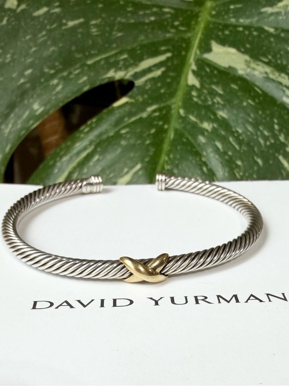 ❤️ David Yurman 4mm X Classic Cable Station Bracelet